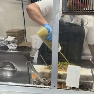 Making my Chicken Burrito