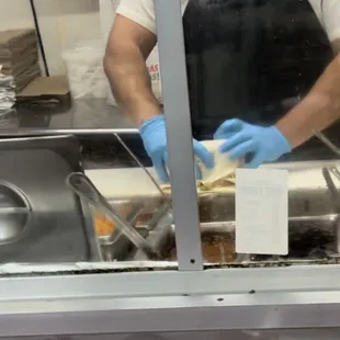 Making my Chicken Burrito