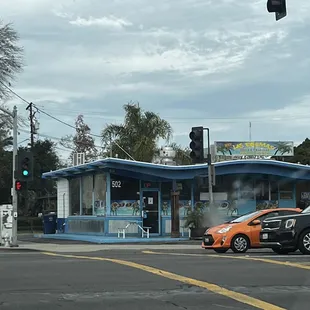 Distant view of the establishment.