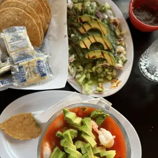 Cóctel de Camarón and Aguas chiles were to die for in this brutal heatwave in Los Banos.