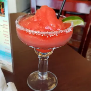 Strawberry margarita tastes like a kiddie cocktail