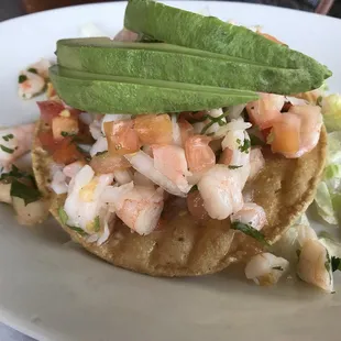 Shrimp Ceviche Tostada