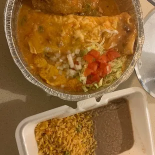 8 Combo Standard with side of rice and beans