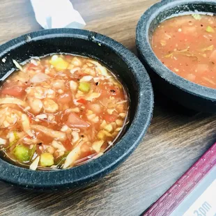 Strange but tasty cabbage salsa...only in CO!