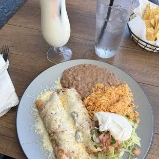 Lunch Special - 2 Enchiladas, Piña Colada