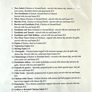 Lunch Menu