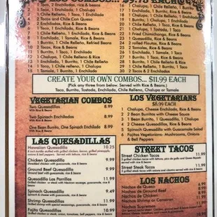 Menu as of 1/24/23