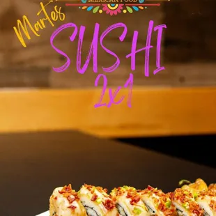 Tuesday sushi 2X1 Rialto