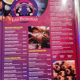 Menu side 2