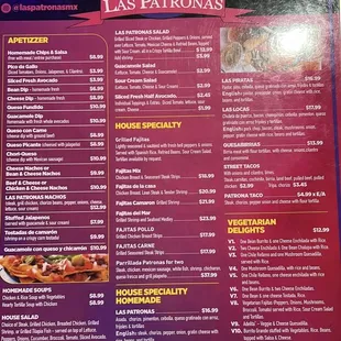Menú side 1