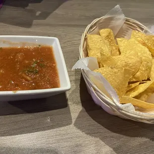 Free chips and salsa with entree purchase