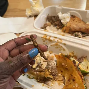 The stick found in my birria taco