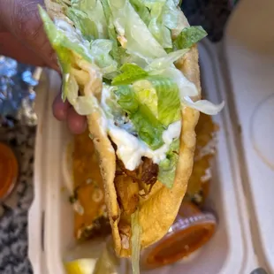 Pollo Asada crispy taco