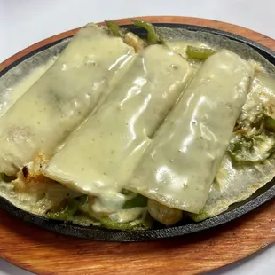 Enchiladas Cancun ! Shrimp filled!