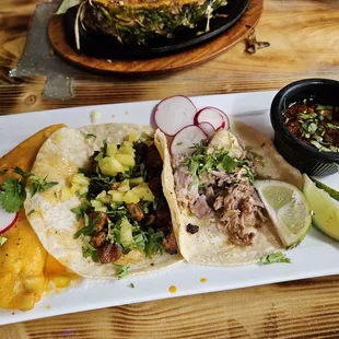 L to R: quesa birria, pastor, carnita....I bet all the tacos are delicious!