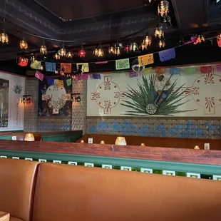 tables and booths in a mexican restaurant