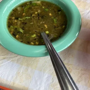 Roasted green salsa, delicious!!