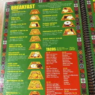Breakfast Menu