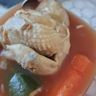 1 pieces chicken 1 carrot 1 potato and 1 calabasa?? Are you serious?!