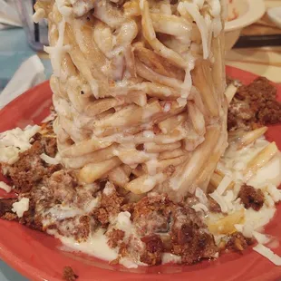 Torre De Papas: a tower of french fries and queso with added chorizo.