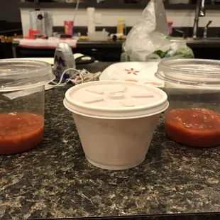 All of the salsa they gave me for 8$!