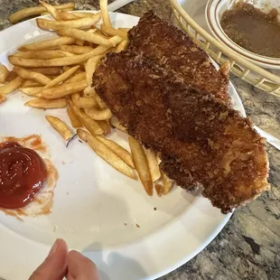 Burnt chicken strip