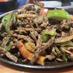 Lunch beef fajitas