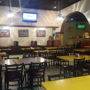 the inside of a mexican restaurant
