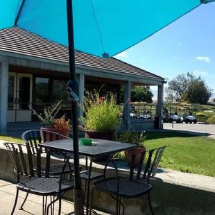 Ample seating inside and out.