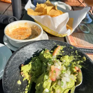 Queso con Chorizo &amp; Guacamole Dip