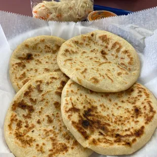 Pork and cheese pupusas