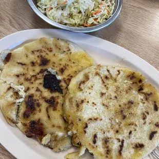 Chicken and pork pupusas