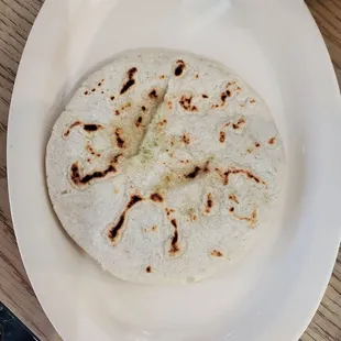 a tortilla on a plate