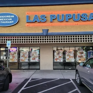 the front of the restaurant