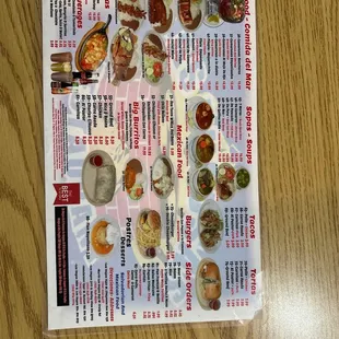 Other side of menu