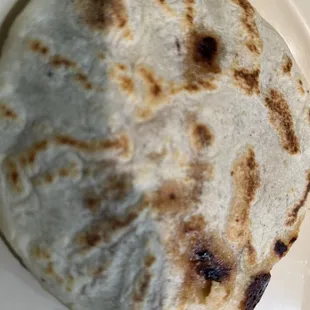 Bean, Cheese and Chicharron Pupusa