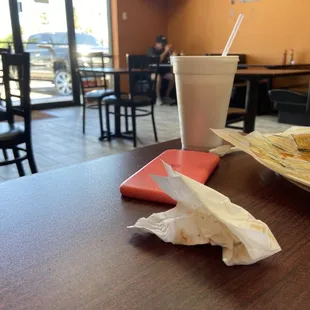 Inside the restaurant