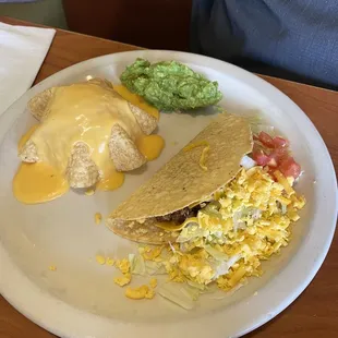 a plate of food on a table