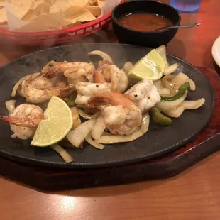 Jumbo shrimp for fajitas