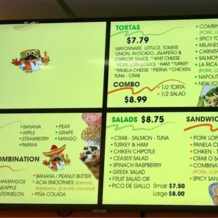 Food menu