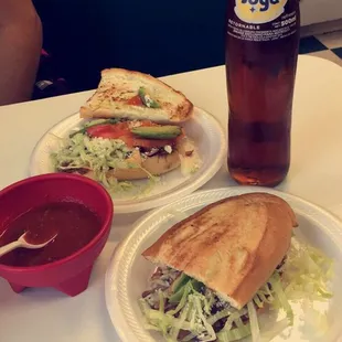 Got the carne and jamon torta with white and yellow cheese. Great torta even have avocado.
