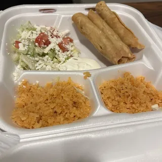 Chicken Roll taquitos Combo
