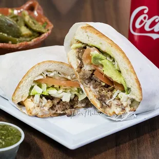 a close up of a sandwich