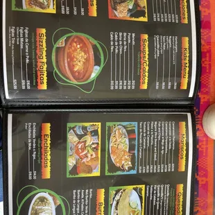 a menu for a mexican restaurant