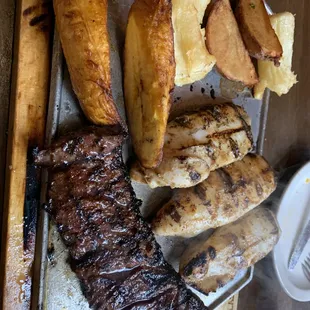 Skirt steak and Calamari Combo