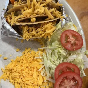 Beef picadillo tacos