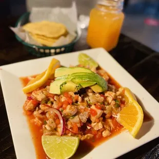 Ceviche Mixte (fish and shrimp)