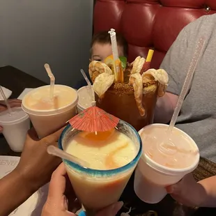 All the drinks! Kids enjoyed virgin pina coladas and strawberry daiquiris too.
