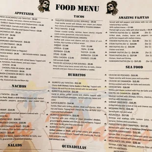 Menu (October 2021)