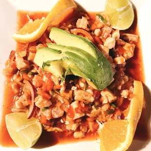 Ceviche Mixte (fish and shrimp)